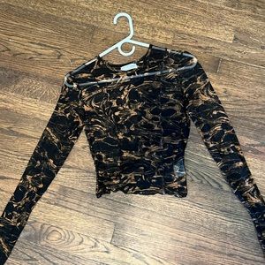 Urban Outfitters mesh see through long sleeve top
